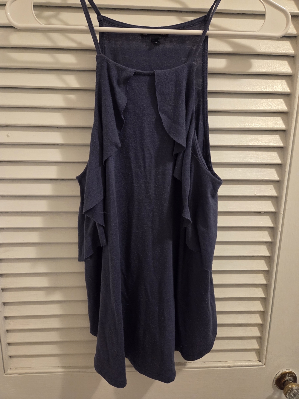 Express Blue Ruffle Camisole - Picture 3 of 7